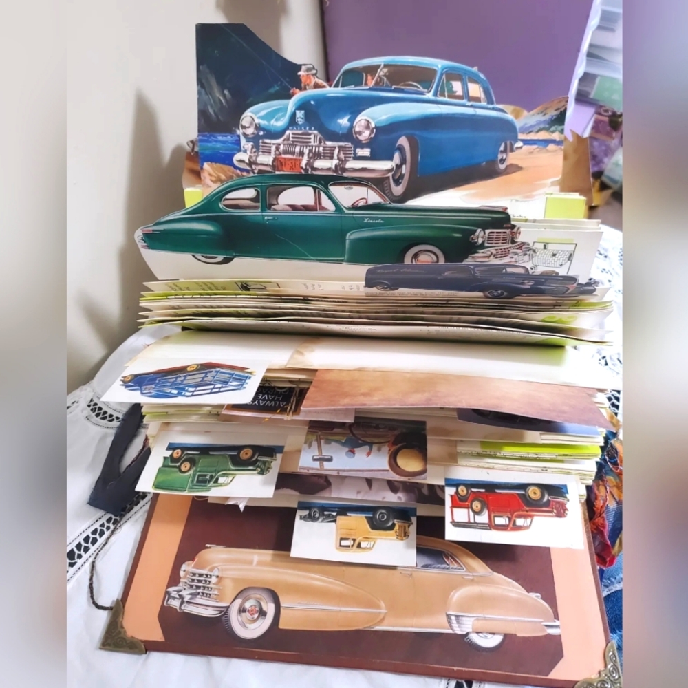 🙏 HAND CRAFTED altered book junk journal Vintage car theme